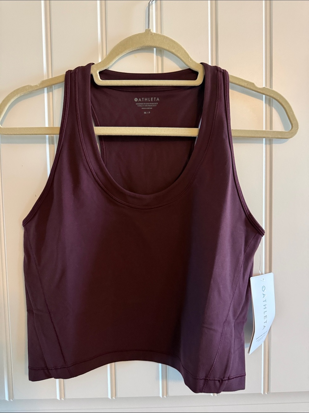 Athleta Plum Shanti Crop Tank